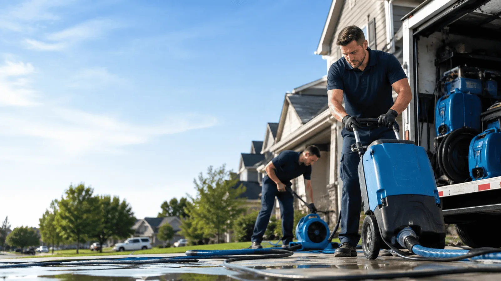 Dehumidification being performed in Herrick Center, PA